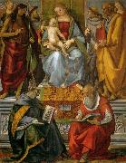 Luca Signorelli Virgin Enthroned with Saints Spain oil painting artist